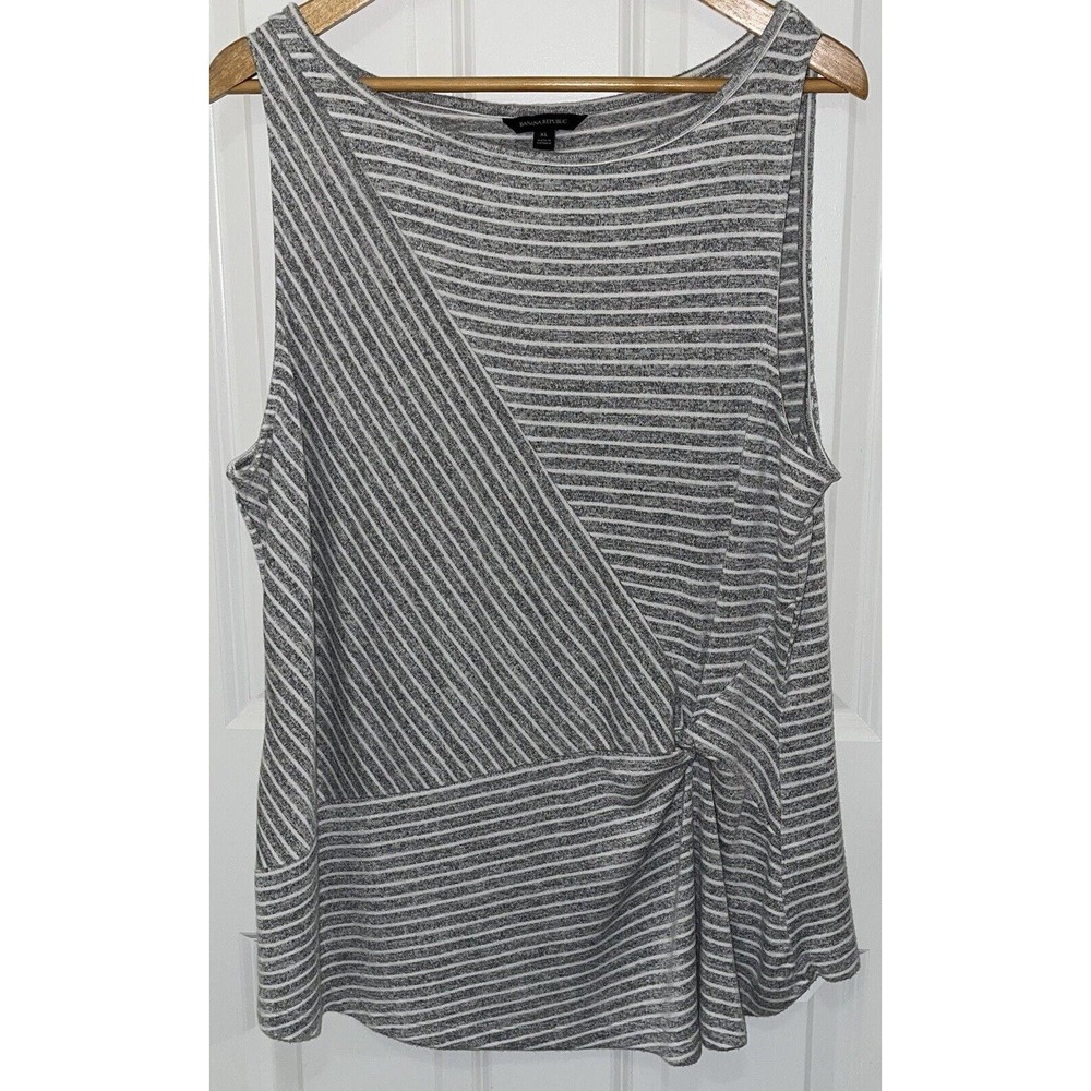 Banana Republic Women’s Striped Sleeveless Twisted Sweater Tank‎ Stretch Size XL
